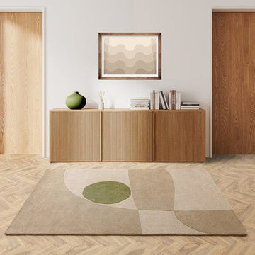 Reef RF31 Horizon Modern Geometric Hand-Woven Wool Natural/Beige/Green Rug-Asiatic Carpets-Rug Love - The Most Loved Rug Store